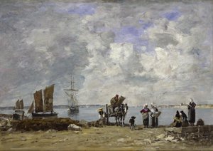 Les femmes de pêcheurs au bord de la mer