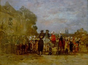 Français :  Noce à Quimper Mariage à Quimper - Eugene Louis Boudin