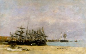 Portrieux - Navires échoués - Eugene Louis Boudin