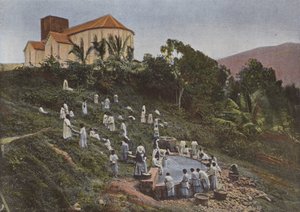 Enfants calédoniennes au lavoir, Saint-Louis, Sœurs