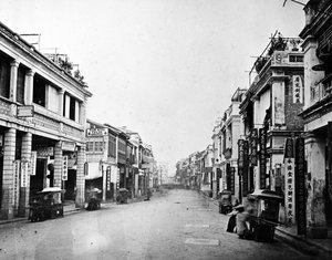 Queens Road, Hong Kong, vers 1875
