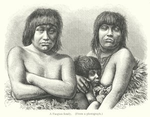 Une famille fuégienne (gravure)