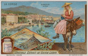 Ajaccio, archipel des Îles Sanguinaires et une marchande de fruits
