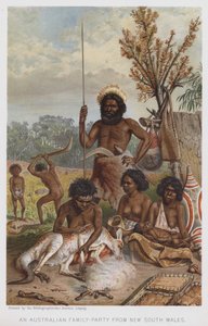 Une famille australienne de Nouvelle-Galles du Sud (chromolithographie)