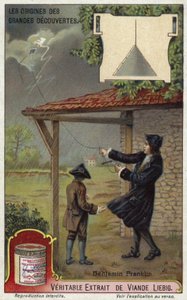 Benjamin Franklin et le paratonnerre