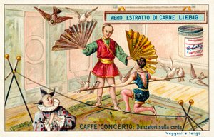 Café-concert : funambules (chromolithographie)