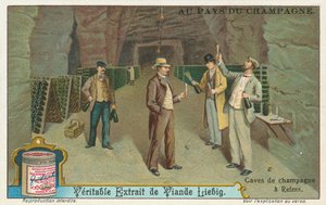 Champagne, carte de Liebig, début du 20e siècle (chromo) - European School