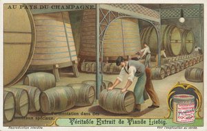 Champagne, carte de Liebig, début du 20e siècle (chromo) - European School