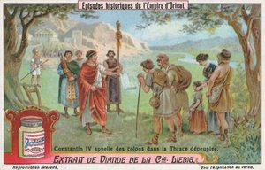 Constantin IV, carte de Liebig, début du 20e siècle (chromo) - European School