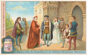 Dante, carte de Liebig, début du 20e siècle (chromo) - European School