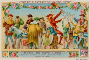 Dons pour les pauvres, le bouffon jette de l