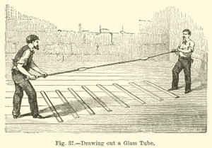 Tirer un tube en verre (gravure) - European School
