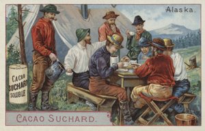 Boire du cacao au camp, Alaska - European School