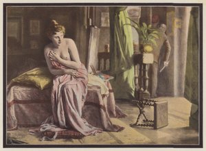 Émotion, femme assise sur un lit - European School