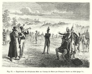 Expérience de téléphonie faite au Champ-de-Mars par François Sudre en 1829 - European School