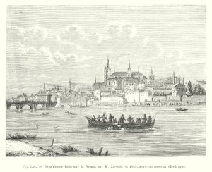Expérience faite sur la Newa, par M. Jacobi, en 1839, avec un moteur électrique