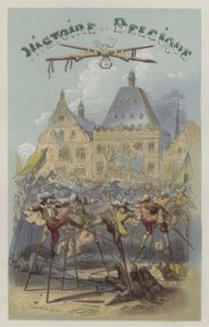 Combat sur échasses à Namur - European School