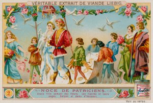 Fleuristes, les mariés et leurs pages, les invités d