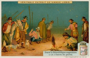 Gauchos jouant aux osselets - European School