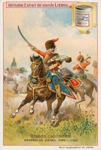 Général de Zieten, carte de Liebig, début du 20e siècle (chromo) - European School
