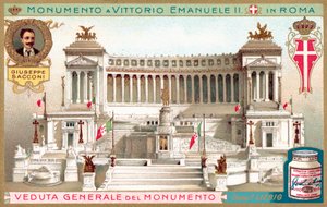 Vue générale du monument au roi Victor Emmanuel II à Rome - European School