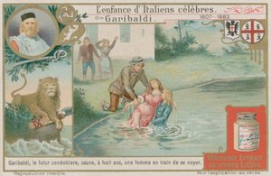 Giuseppe Garibaldi sauve une femme de la noyade - European School