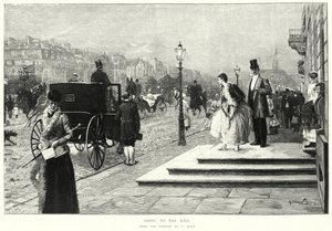 Aller au bal, peinture de G Marx - European School