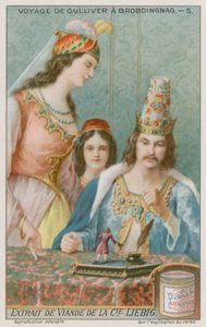 Gulliver discute de politique avec le Roi de Brobdingnag - European School