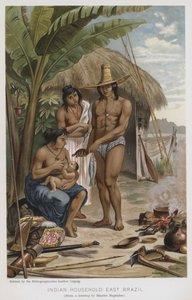 Ménage indien, Est du Brésil (chromolithographie)