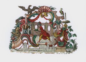 Prince indien ou persan chassant un lion - European School