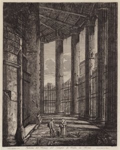 Intérieur du portique du Temple de Vesta, Rome, Italie