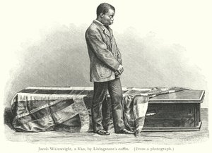 Jacob Wainwright, un Yao, près du cercueil de Livingstone - European School