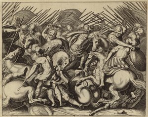 Judas Maccabée défaisant les Séleucides (gravure)