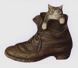 Chaton dans une botte