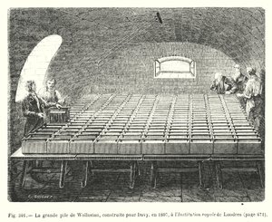 La grande pile de Wollaston, construite pour Davy, en 1807, à l