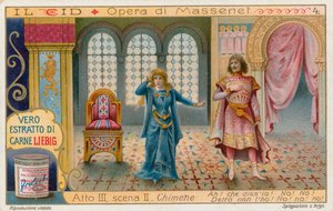 Le Cid de Massenet, carte Liebig, début du 20e siècle (chromo)