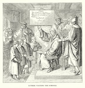 Luther visitant les écoles (gravure) - European School