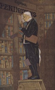 Homme sur un escabeau dans une librairie - European School