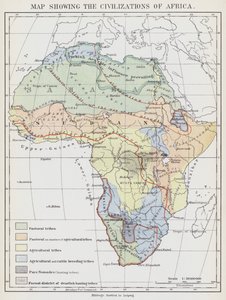 Carte montrant les civilisations de l
