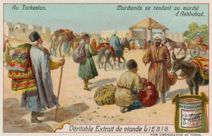Marchands Allant au Marché à Achgabat au Turkménistan - European School