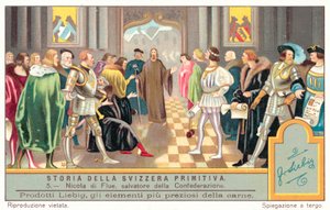 Nicolas de Flue empêchant les cantons suisses de se faire la guerre - European School
