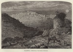 Palestine, Bethléem vue du sud-ouest - European School
