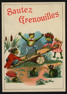 Sautez Grenouilles (lithographie en couleur)