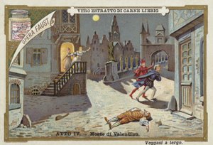Scène de Faust, un opéra de Charles Gounod