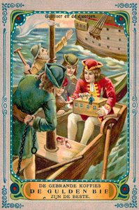 Scène des Voyages de Gulliver (chromolithographie)