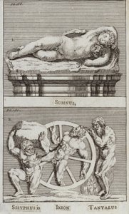 Somnus, Sisyphe, Ixion, Tantale (gravure)
