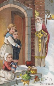 Carte de Saint-Nicolas (chromolitho) - European School