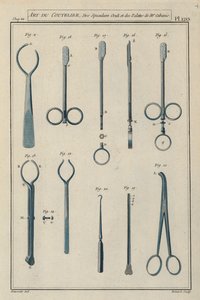 Instruments chirurgicaux utilisés par le chirurgien français Pierre Jean Georges Cabanis
