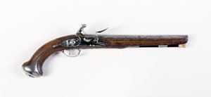 Paire de pistolets de selle montés en acier Lafayette-Washington, vers 1775-76