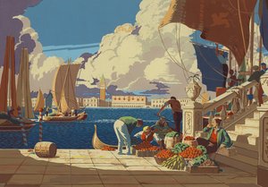Venise, vue sur la lagune jusqu
